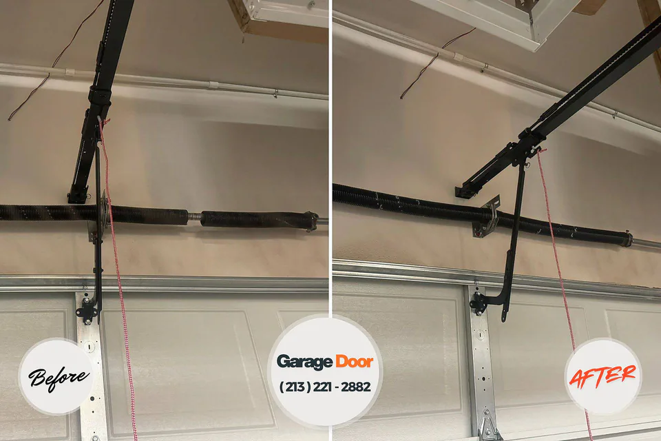 Before and after: garage door repair Campbell, FL